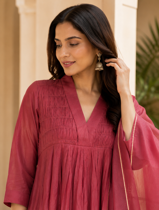 Rooh Rose Anarkali Set