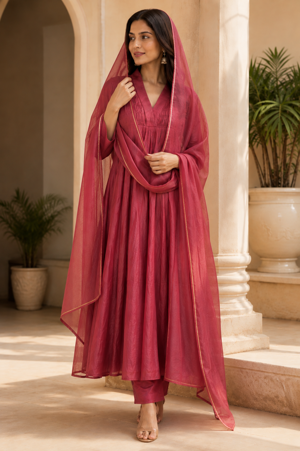Rooh Rose Anarkali Set