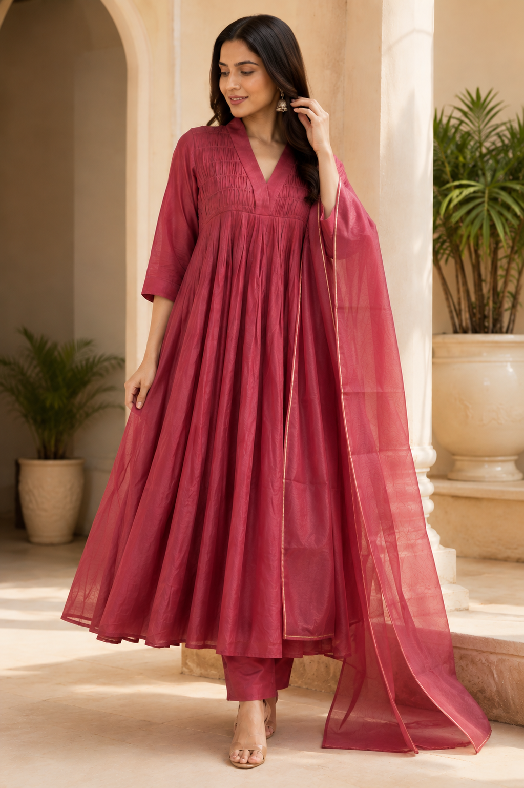 Rooh Rose Anarkali Set