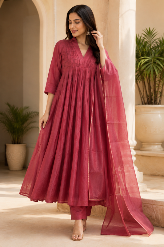 Rooh Rose Anarkali Set