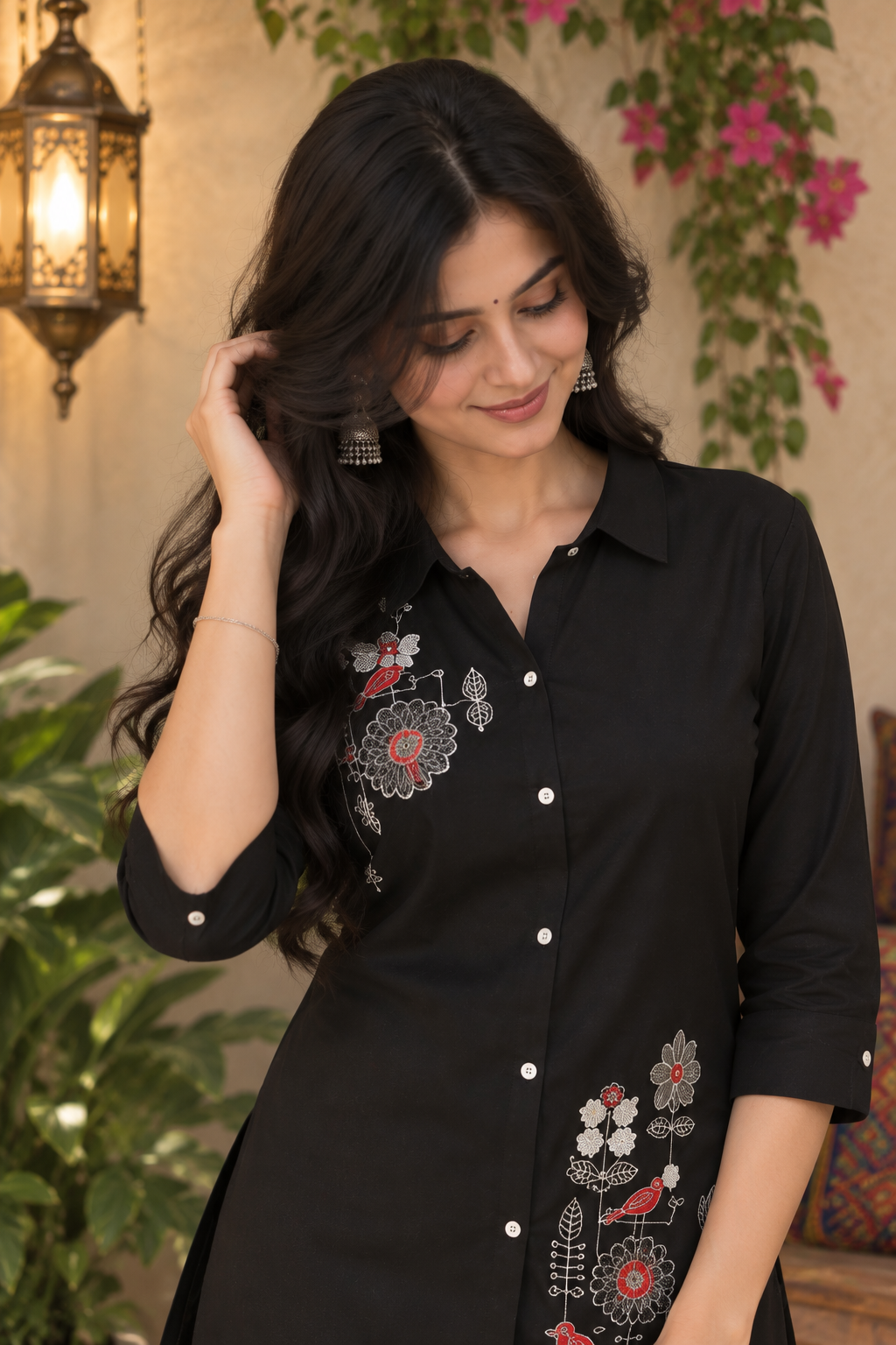 Black Embroidered Co-Ord Set — product photo 3