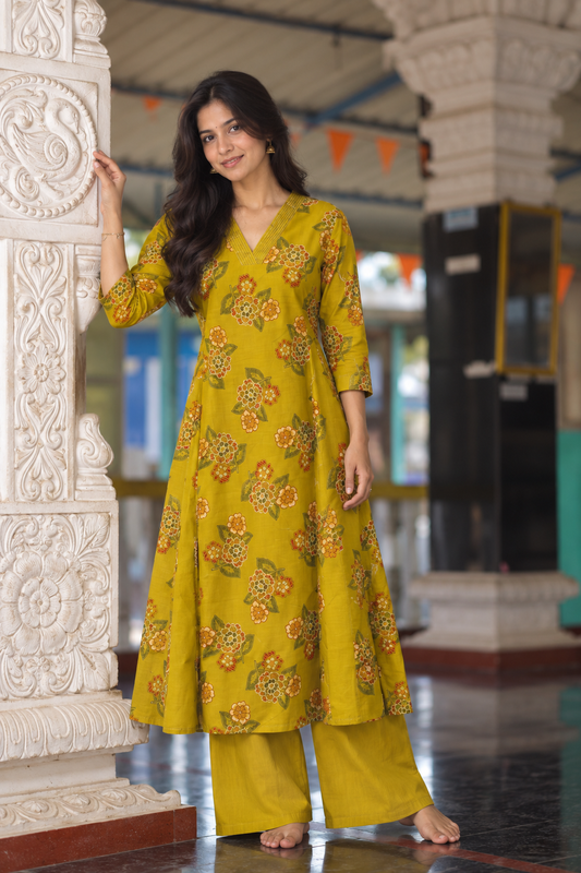 Mustard Floral Co-Ord Set — product photo 1