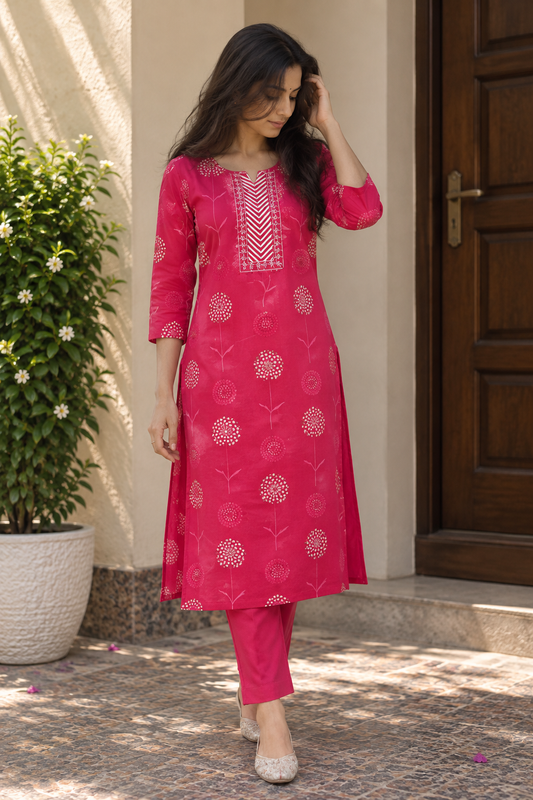Pink Printed Co-Ord Set — product photo 1